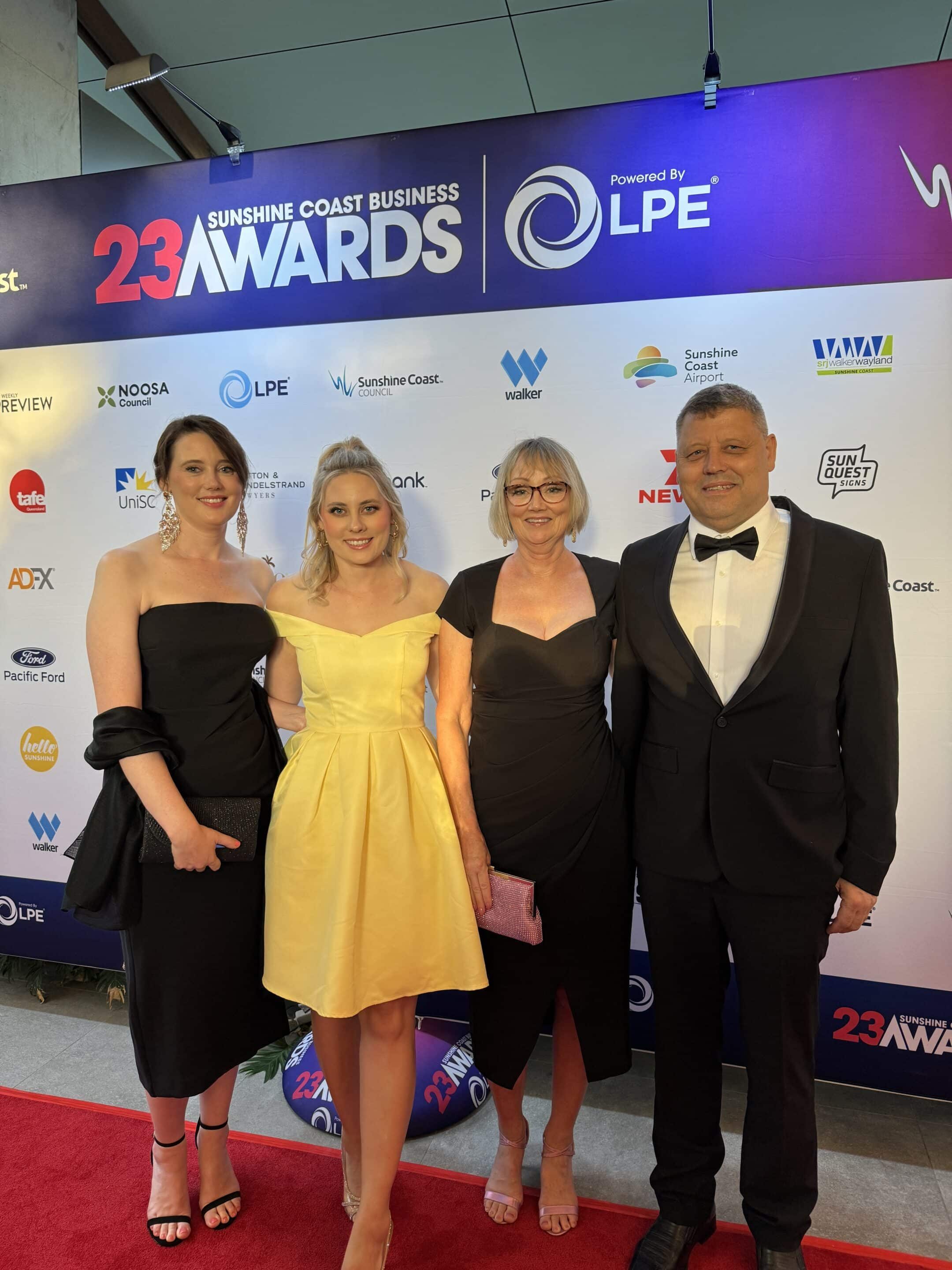 From left: Sanna, Linn, Susanne, Kenth - 2023 Sunshine Coast Business Awards